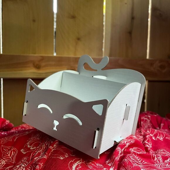 Kitty Cat Meow Meow White Pen and Pencil Holder - Picture 7 of 9